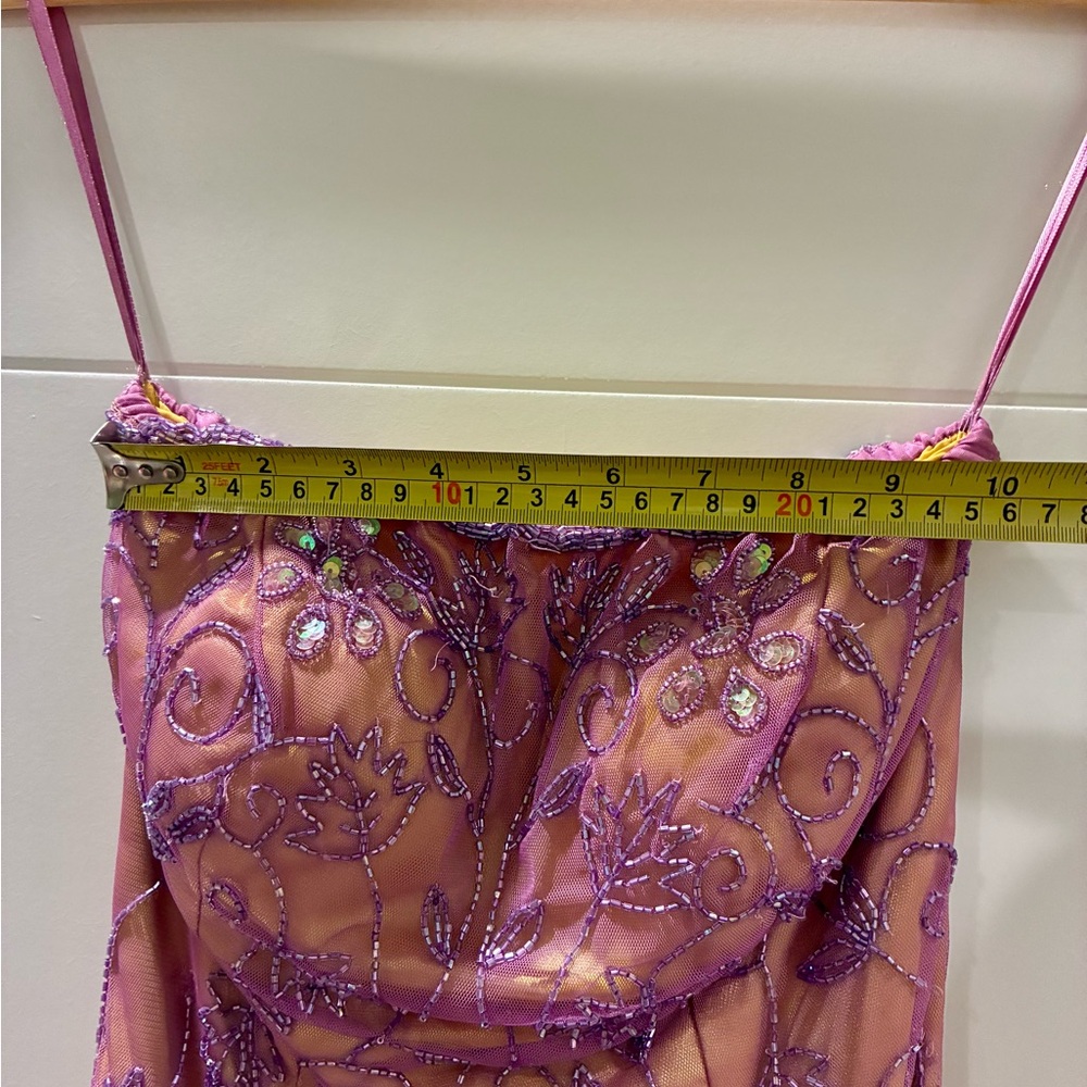 Caché Y2K Vintage Beaded Sequins Mermaid Strapless Gown, XXS - Picture 9 of 12